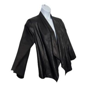 Waterfall Faux leather coat